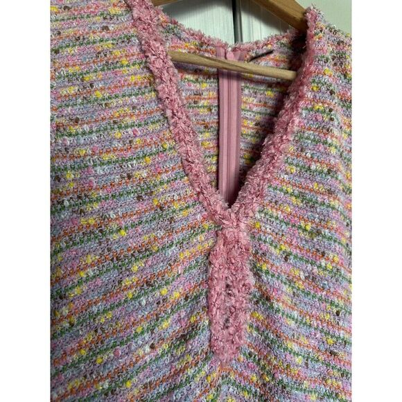 Alexis Kassandra Pink Tweed Maxi Sweater Dress Women's Small - Picture 10 of 16